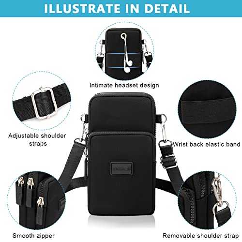 PALAY® Small Crossbody Phone Bag for Women Mini Wallet Bags with Adjustable Shoulder Strap Wallet Clutch Bag for Girls Zipper Phone Pouch Handbag Armband Case, Black 3 PCS PALAY® Small Crossbody Phone Bag for Women Mini Wallet Bags with Adjustable Shoulder Strap Wallet Clutch Bag for Girls Zipper Phone Pouch Handbag Armband Case, Black 3 PCS
